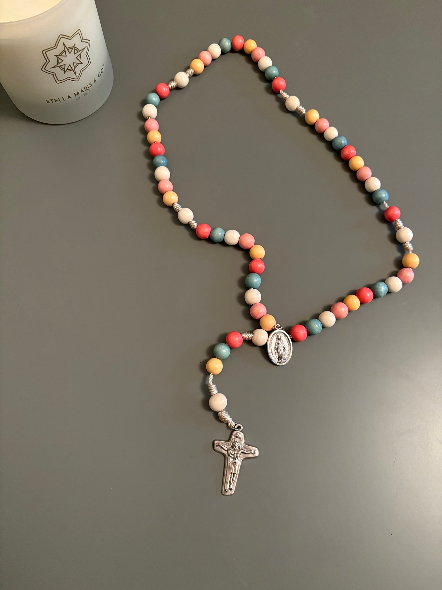 Colorful Wooden Rosary