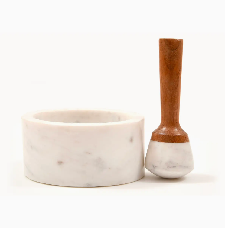 White Marble Mortar & Pestle