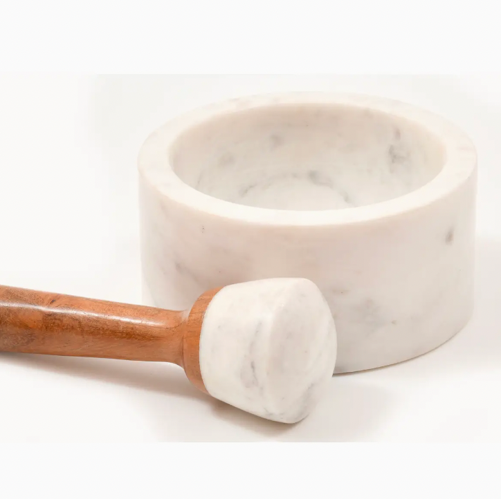 White Marble Mortar & Pestle